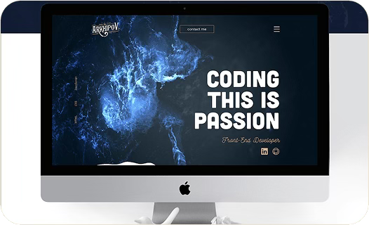 desktop showcasing landing page in IT industry