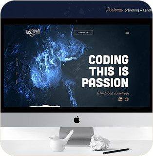 desktop showcasing landing page in IT industry